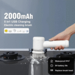5in1 Magic Brush | Electric Cordless Cleaning | USB Chargeable Spin | Scrubber Brush Polisher Sponge for Kitchen Bathroom Clean Brush