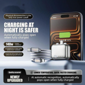Automatic Charger Cut Off Device - Smart Full Charge Separator - Auto Power Off USB Charging Protector - Prevents Overcharging for Phone, Tablet, iPhone, Switch & Power Bank